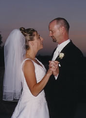 Bride & Groom at Sunset
