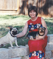 Sharon with her dogs!